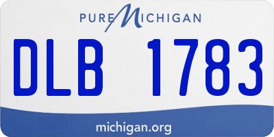 MI license plate DLB1783