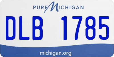 MI license plate DLB1785