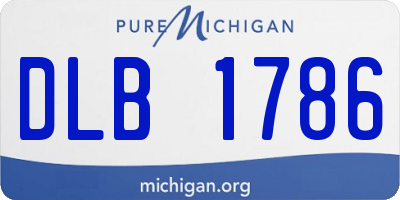 MI license plate DLB1786