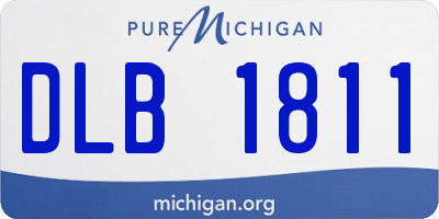 MI license plate DLB1811