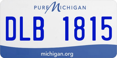 MI license plate DLB1815