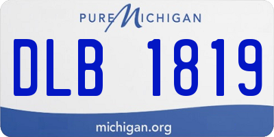 MI license plate DLB1819