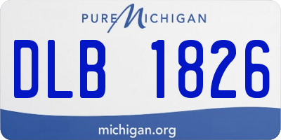 MI license plate DLB1826