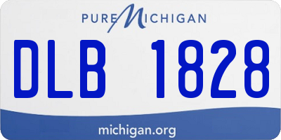 MI license plate DLB1828