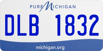 MI license plate DLB1832