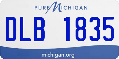 MI license plate DLB1835