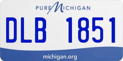 MI license plate DLB1851