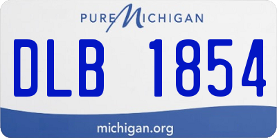 MI license plate DLB1854