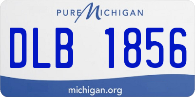 MI license plate DLB1856