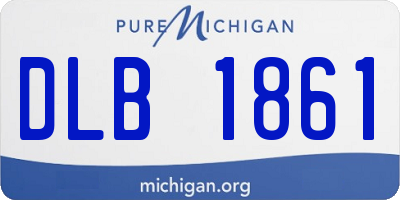 MI license plate DLB1861