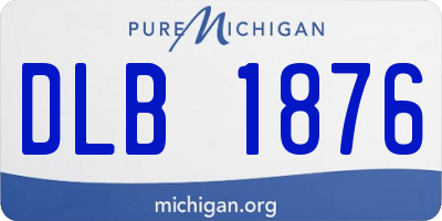 MI license plate DLB1876