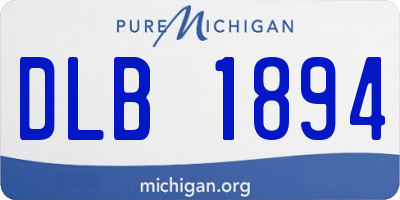 MI license plate DLB1894