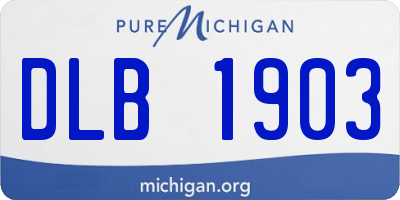 MI license plate DLB1903