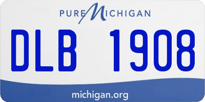 MI license plate DLB1908