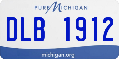 MI license plate DLB1912