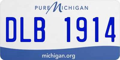 MI license plate DLB1914