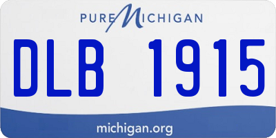 MI license plate DLB1915