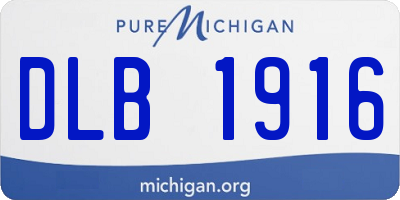 MI license plate DLB1916