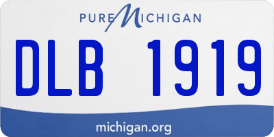 MI license plate DLB1919