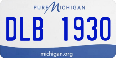 MI license plate DLB1930