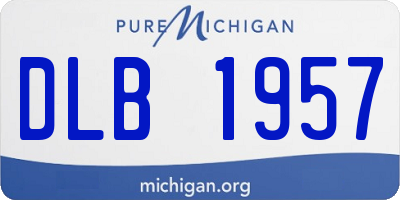 MI license plate DLB1957