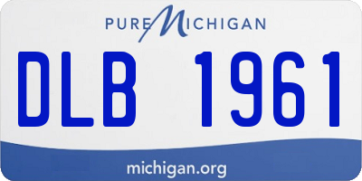MI license plate DLB1961