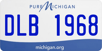 MI license plate DLB1968