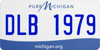 MI license plate DLB1979