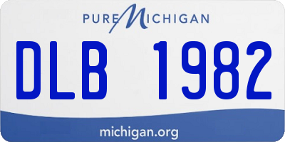 MI license plate DLB1982