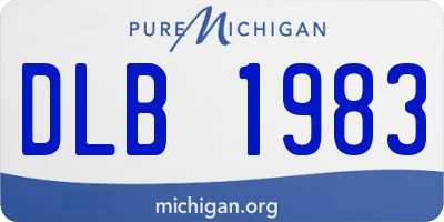 MI license plate DLB1983