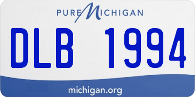 MI license plate DLB1994
