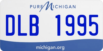 MI license plate DLB1995