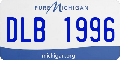 MI license plate DLB1996