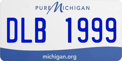 MI license plate DLB1999