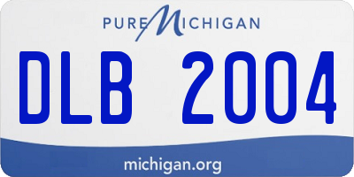 MI license plate DLB2004