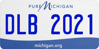 MI license plate DLB2021