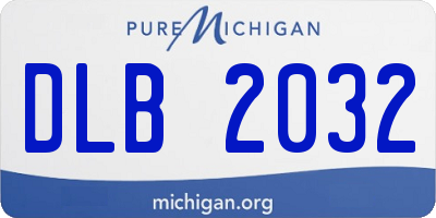 MI license plate DLB2032