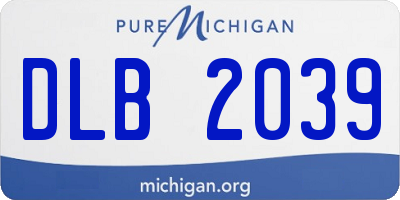 MI license plate DLB2039