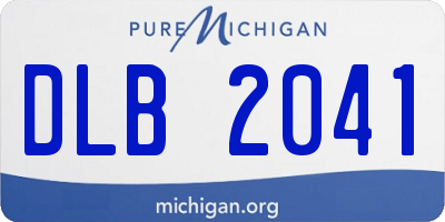 MI license plate DLB2041