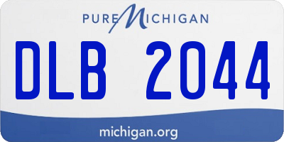 MI license plate DLB2044