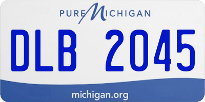 MI license plate DLB2045