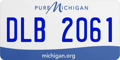 MI license plate DLB2061