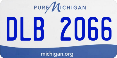 MI license plate DLB2066