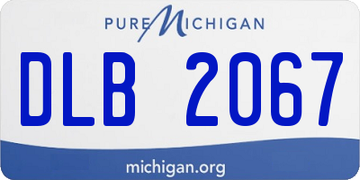 MI license plate DLB2067