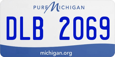MI license plate DLB2069