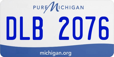 MI license plate DLB2076
