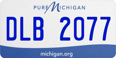 MI license plate DLB2077