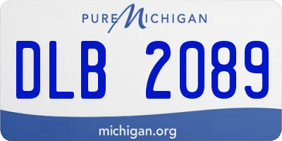 MI license plate DLB2089