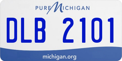 MI license plate DLB2101