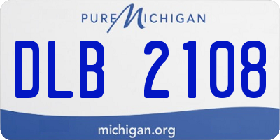 MI license plate DLB2108